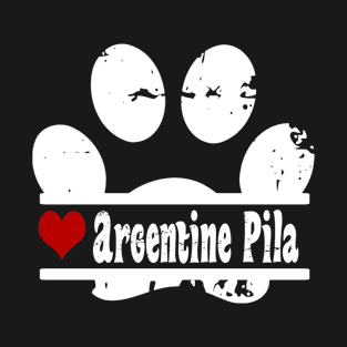 Argentine Pila dog paw print T-Shirt