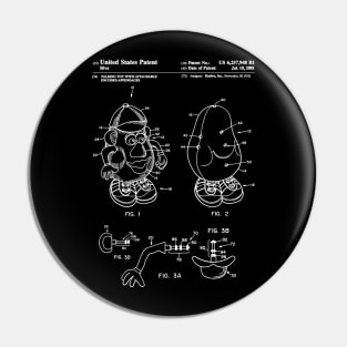 Mr.Potato Head Patent White Pin