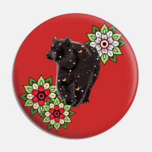 Night of brown bear Pin