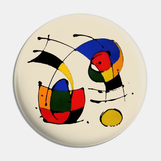 Art School Modernism in the style of Kandinsky Pin by Closeddoor