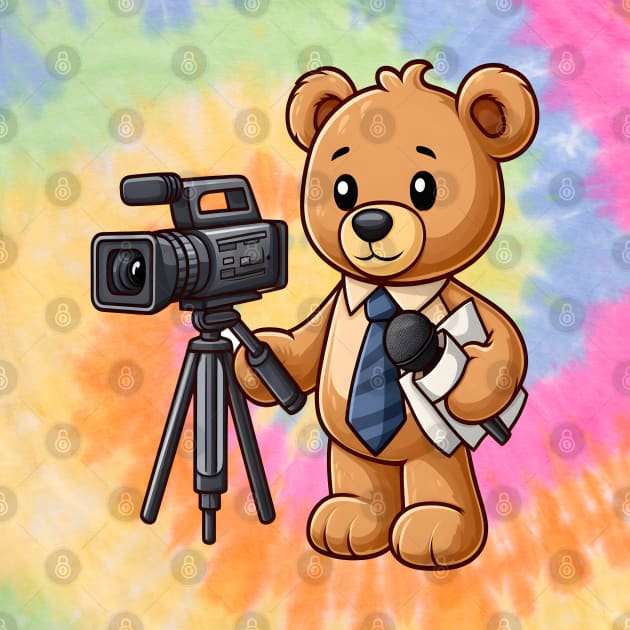 Cute Journalist Bear Kawaii by Teddy Club