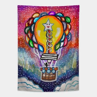 Magical Hot Air Balloon to Childhood Dreams Tapestry