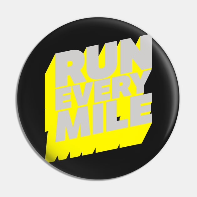 Run Every Mile Pin by thingsandthings