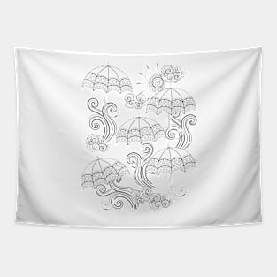 Noncolored Fairytale Weather Forecast Print Tapestry