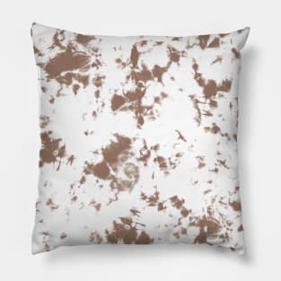 Mocha and white marble - Tie-Dye Shibori Texture Pillow