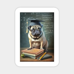 Pug Dog Graduation Card Magnet