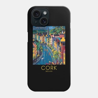 A Pop Art Travel Print of Cork - Ireland Phone Case