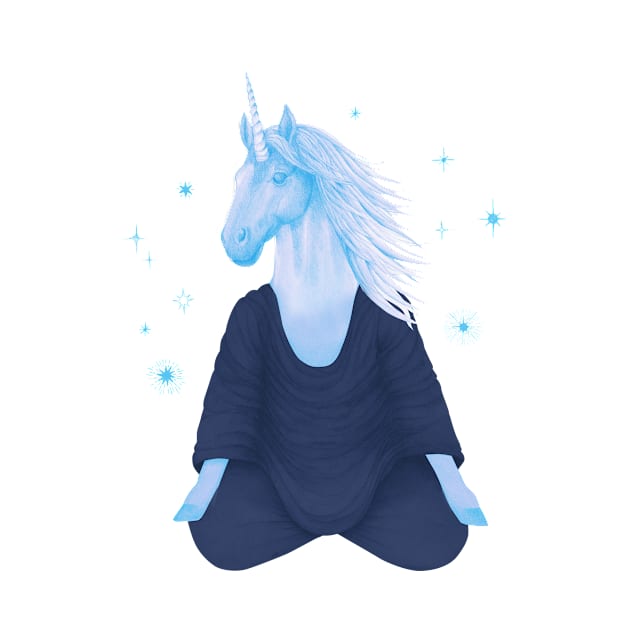 meditating unicorn 3 by KindSpirits