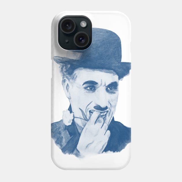 Chaplin blue Phone Case by rakelittle