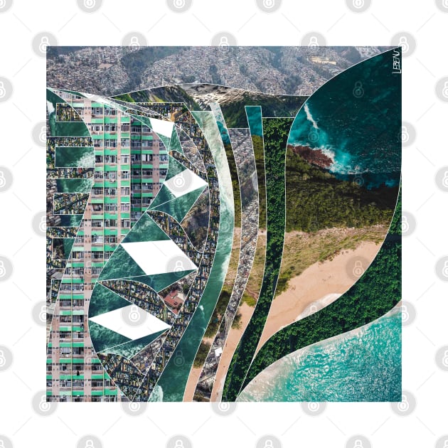 climate change action in landscape collage ecopop pattern by jorge_lebeau