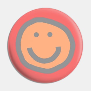 Smiley Face Peach Fuzz Pantone Color of the Year 2024 Pin