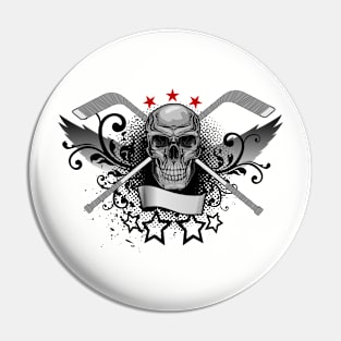 Hockey Skull Pin