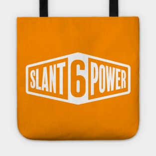 Slant 6 Power - White + Orange Tote