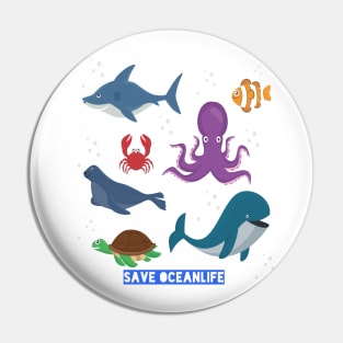 Ocean life Pin