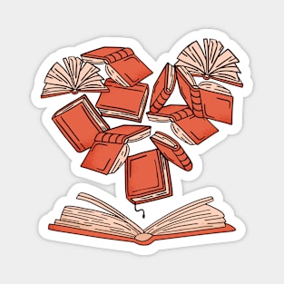 Heart Flying Book Magnet