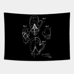 Boxing Glove Cover Vintage Patent Hand Drawing Tapestry