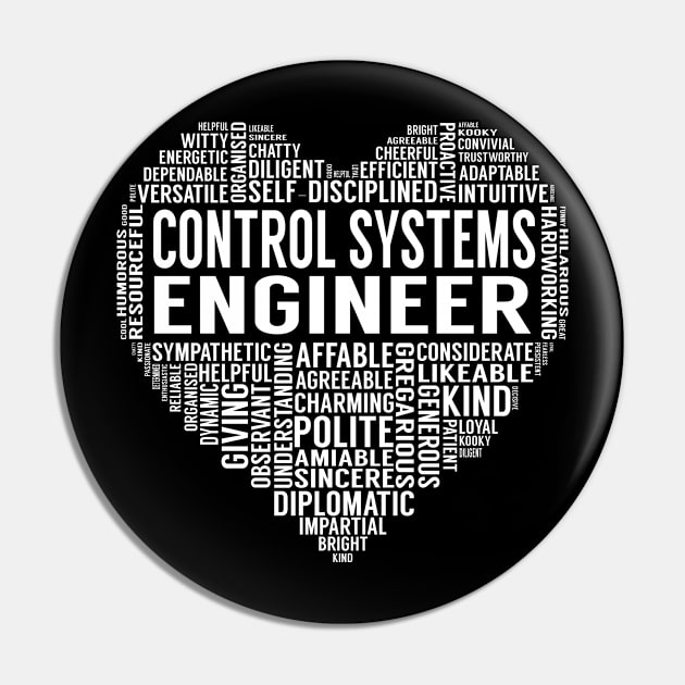 Control Systems Engineer Heart Pin by LotusTee