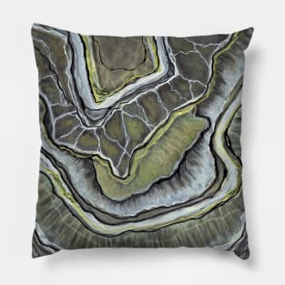 LEMON CALCITE GEODE AGATE QUARTZ ART Pillow