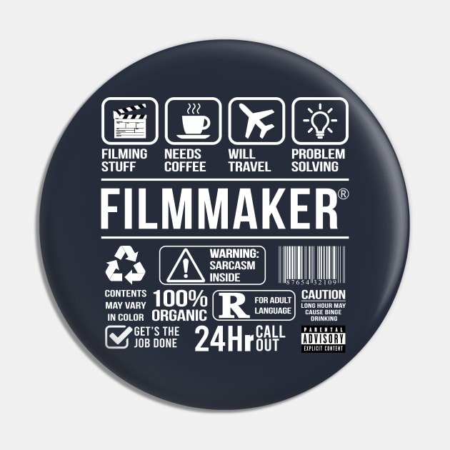 Filmmaker Pin by Stellart