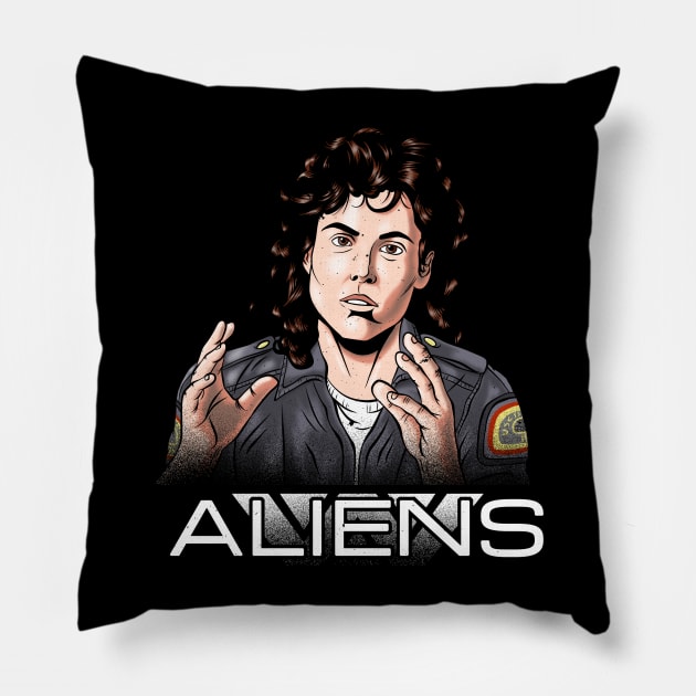 Aliens Pillow by ZombieMedia