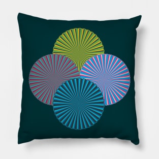 KALEIDOSCOPE Art Deco Starburst Circle Geometric - UnBlink Studio by Jackie Tahara Pillow