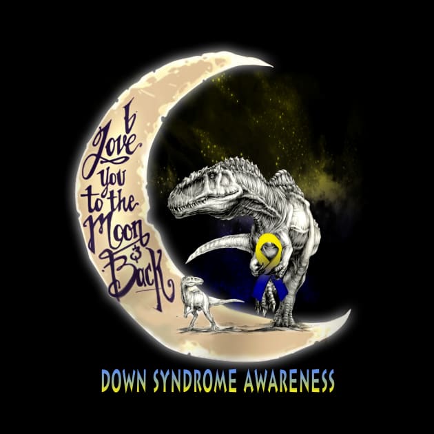 down syndrome awareness dinosaur moon by TeesCircle