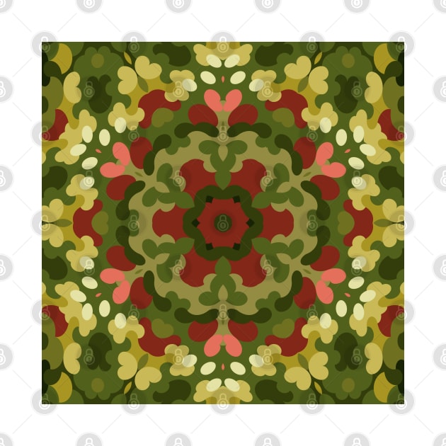 Retro Christmas Mandala by WormholeOrbital