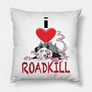 I Heart Roadkill Pillow