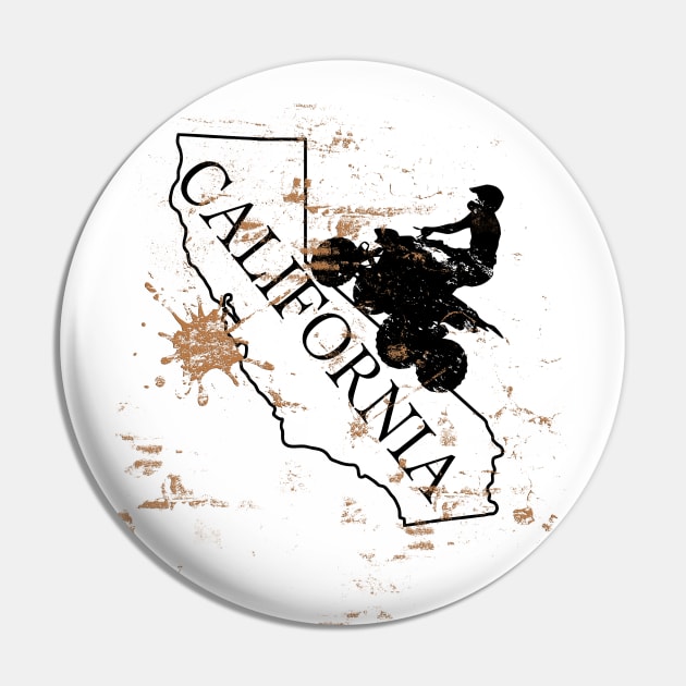 California ATV Trail Rider Four Wheeling Quad Pin by TeeCreations