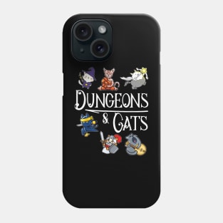 Dungeons And Cats Funny Dragon Cat Kitten Lover Kitty Gift Phone Case