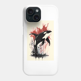 Killer Whale Ink Painting Phone Case