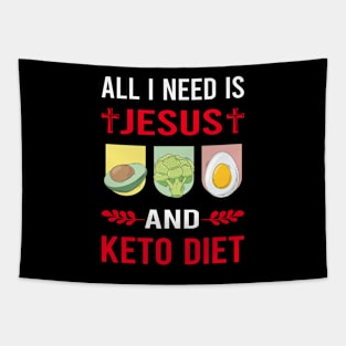 I Need Jesus And Keto Diet Ketogenic Ketone Ketosis Tapestry