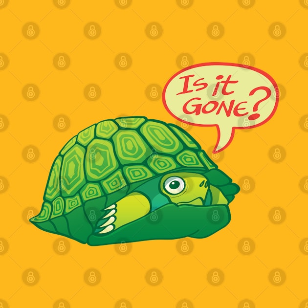 Green turtle asking if it's OK to go out of its shell by zooco