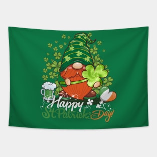 Cute Gnomies Happy St Patrick's Day Tapestry