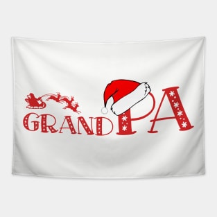 Christmas Family Name "Grand Pa" Photo Design Shirt Tapestry