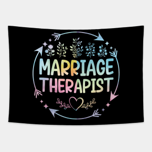 Marriage Therapist cute floral watercolor Tapestry