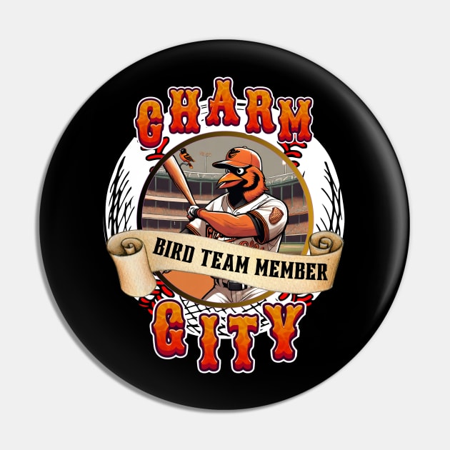 CHARM CITY BALTIMORE O'S BIRD DESIGN Pin by The C.O.B. Store