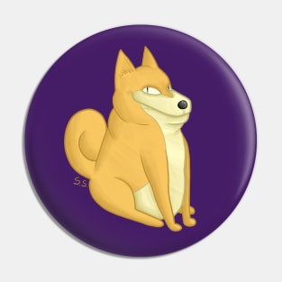 Sly Shibe Shiba Inu Pin