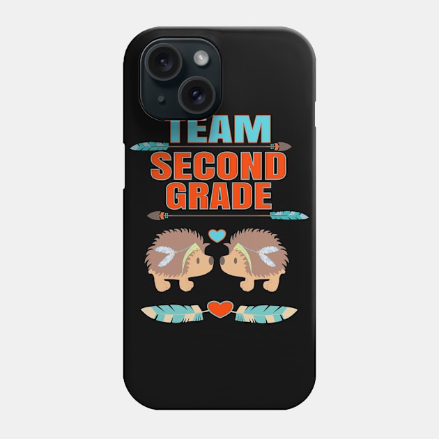 Team Second Grade Hedgehogs Teacher Student Back To School Phone Case by Kimmicsts