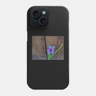 Purple Flower on Fence 1 Phone Case