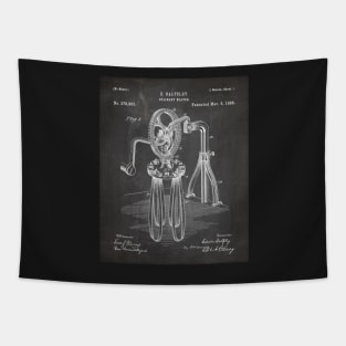 Egg Beater Patent - Baker Cook Chef Kitchen Décor Art - Black Chalkboard Tapestry