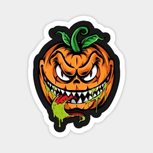 halloween scary evil pumpkin funny pumpkin head Magnet