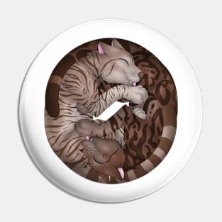 Yin-Yang Cats: Chocolate Tabby Pin