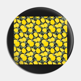 Yellow Lemons and Green Leaves Pin