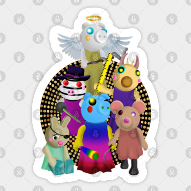 Piggy Roblox Roblox Family Piggy Family Roblox Sticker Teepublic - us mexico border roblox