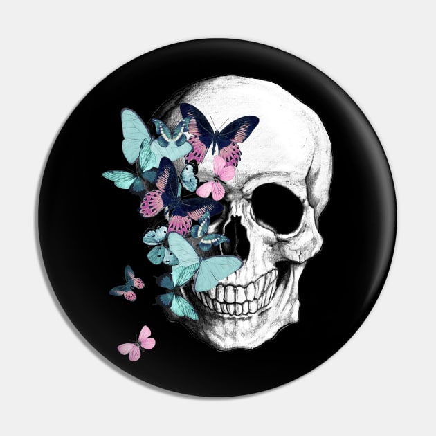 Skull and butterflies, sugar skulls and butterfly Pin by Collagedream