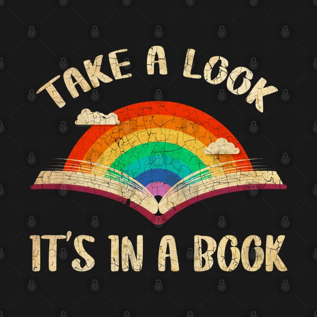 Take A Look It's In A Book Reading Vintage Rainbow by rebuffquagga