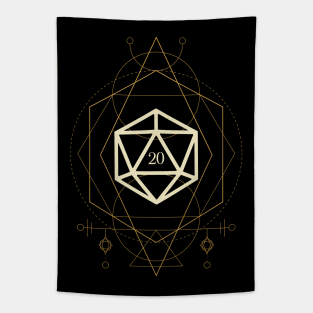 Esoteric Polyhedral D20 Dice Tarot Three Tapestry