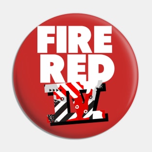 Fire Red Four Sneaker Art Pin