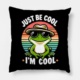 Just Be Cool - Cool Frog Pillow